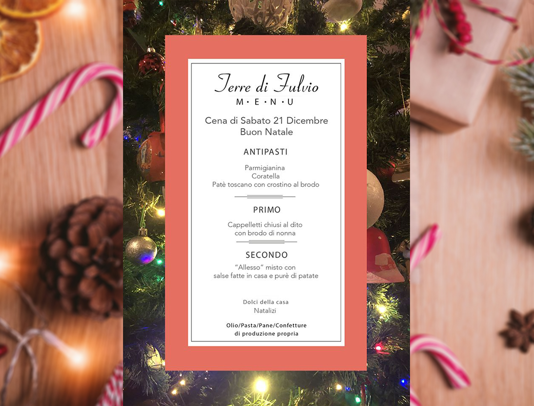 Menu Di Natale Cena.Cena Di Sabato 21 Dicembre Menu Di Natale Terre Di Fulvio Terre Di Fulvio